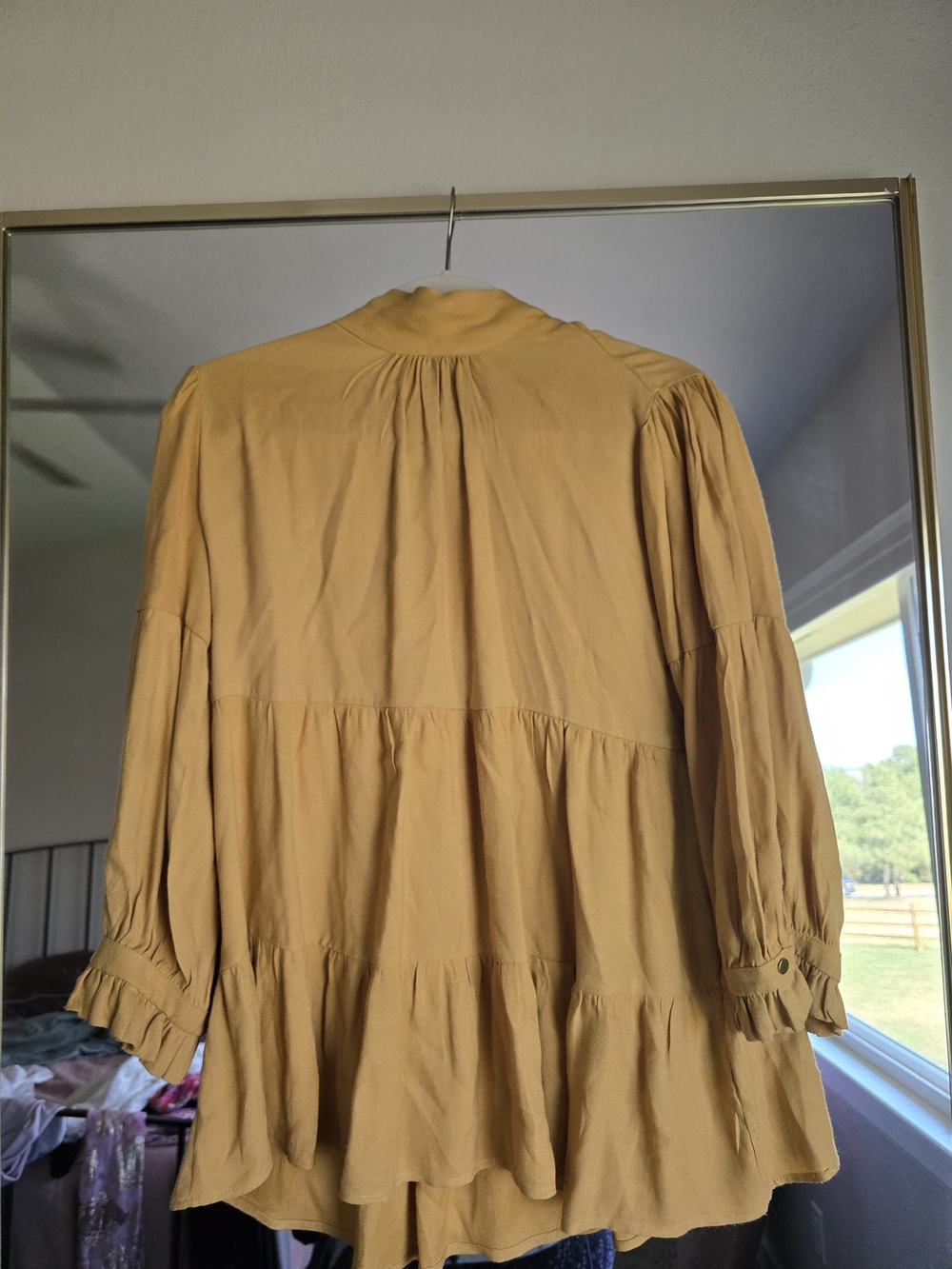 Anthropologie Maeve Sunflower Yellow Tunic Top
